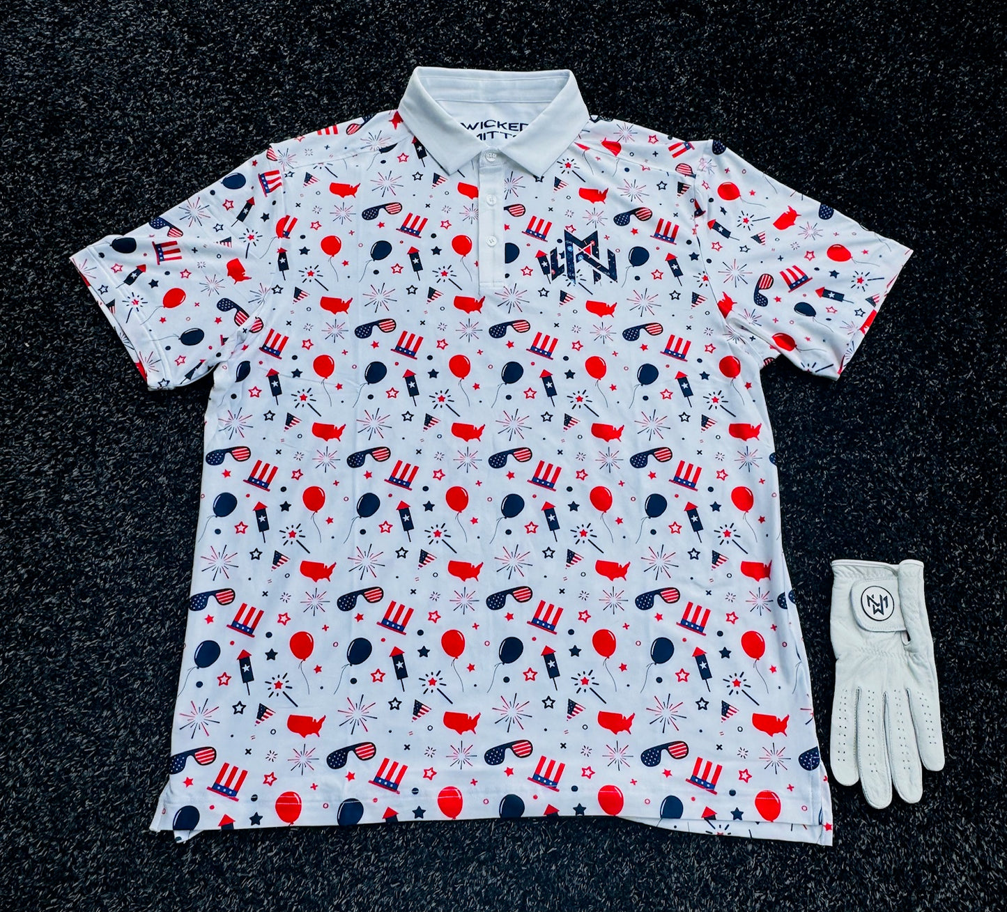 Wicked Mitts Golf Polo - Merica